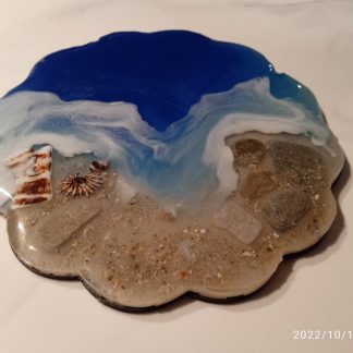 Seascape Resin Coaster Scollop (Set of 4)