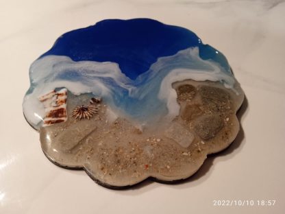 Seascape Resin Coaster Scollop (Set of 4)