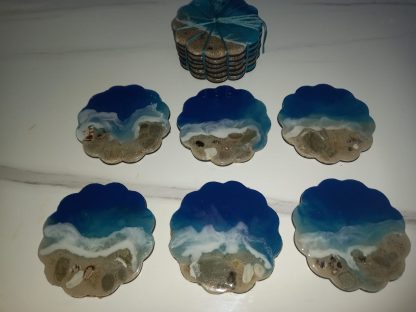 Seascape Resin Coaster Scollop (Set of 4) - Image 4
