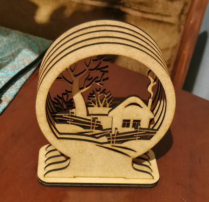Diorama Peaceful Cabin Scene