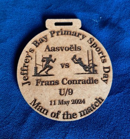 Rugby Medal Engraved